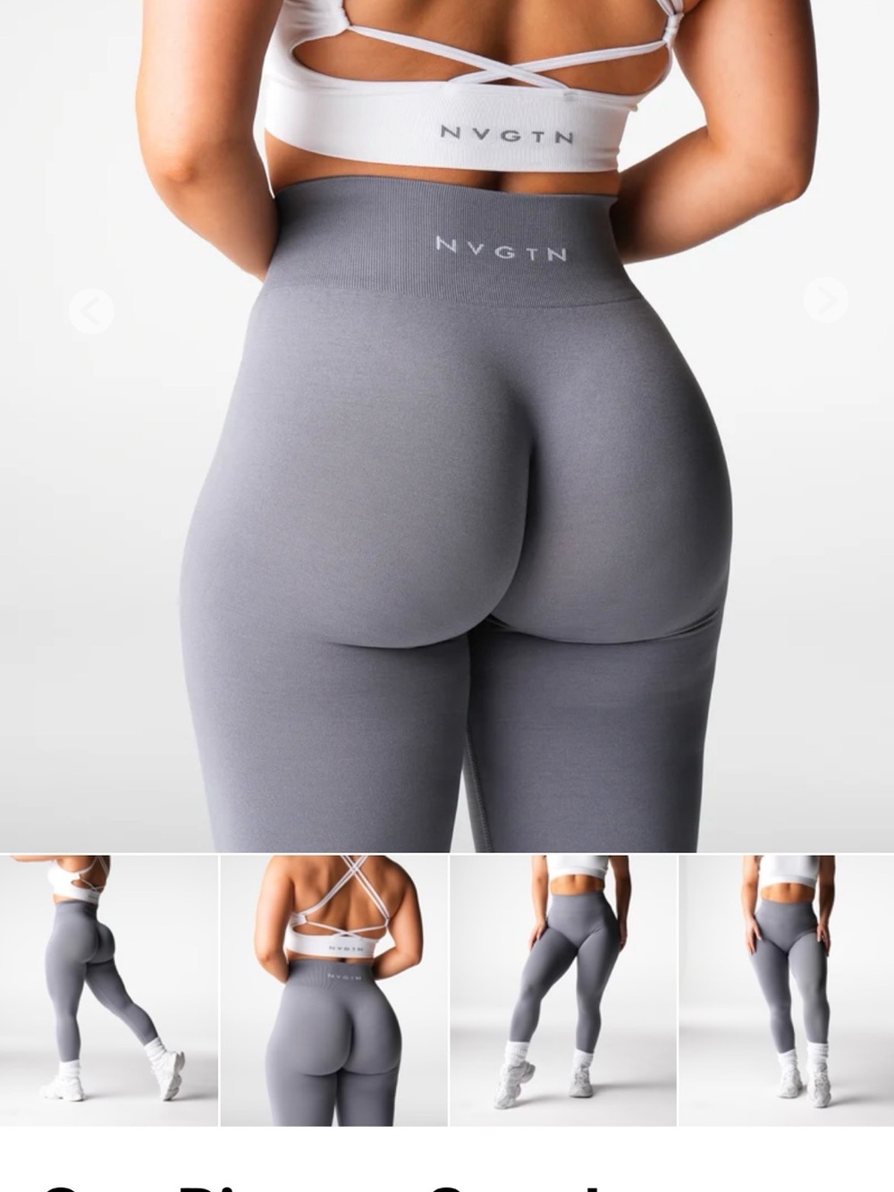 NVGTN Seamless High-Waist Leggings - Grey